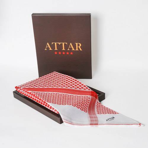 شماغ الديرة ابيض + شماغ لينو احمر +شماغ اتار احمر هدية