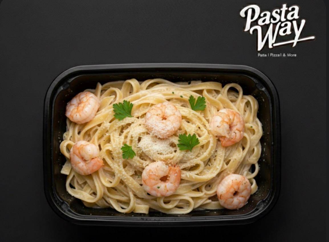 باستا الفريدو بالروبيان الكريمي