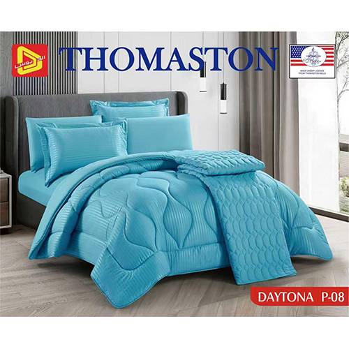 توماستون دايتونا طقم لحاف مزدوج كينج 7قطع ازرق سماوي موديل رقم.J-1115
