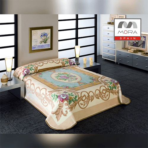 مورا جولد بطانية مشجر طبقة واحدة نفرين كينج 240x260سم بيج موديل رقم.J-1119