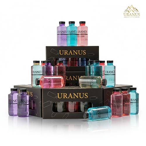 اورانوس مياه بعبوات ملونة 250مل 15حبة 10باكيت + 10باكيت مجانا