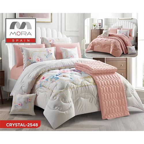 مورا كريستال رقم.2548 لحاف مجوز كينج 240×260سم 9قطع موديل رقم.J-1121