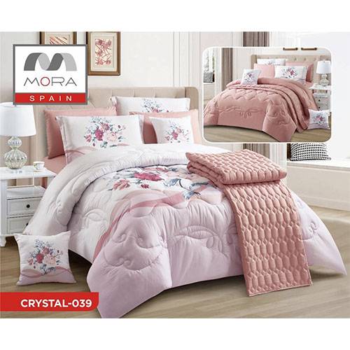 مورا كريستال رقم.039 لحاف مجوز كينج 240×260سم 9قطع موديل رقم.J-1121