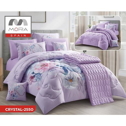 مورا كريستال رقم.2550 لحاف مجوز كينج 240×260سم 9قطع موديل رقم.J-1121