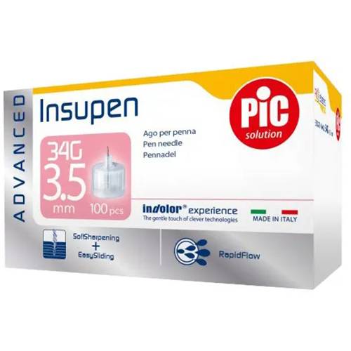 بيك انسوبين ابر اقلام الانسولين لاستبدال الابر التالفة 34قياس×3.5 مم 100ابرة وخذ.114051