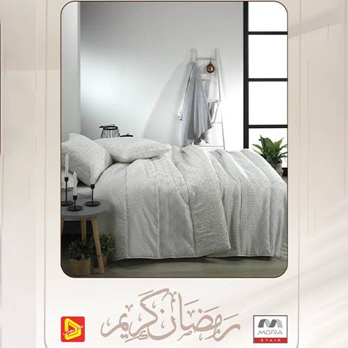 مورا بيد سبريد رقم.005 لحاف سوبر اكسترا مجوز كينج 250x270سم 3قطع موديل رقم.J-1124