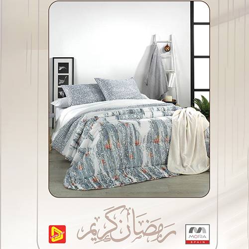 مورا بيد سبريد رقم.003 لحاف سوبر اكسترا مجوز كينج 250x270سم 3قطع موديل رقم.J-1124