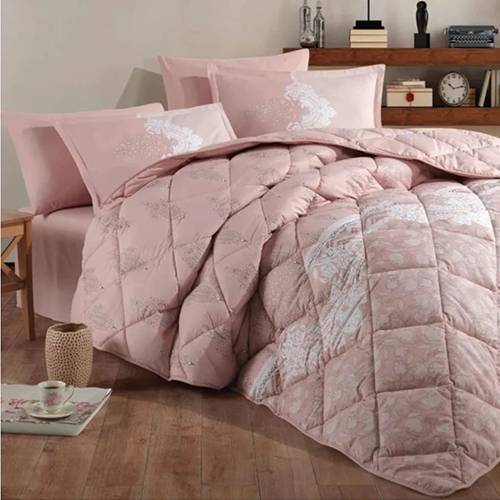 مورا كلاسي لحاف نفرين كينج 100% قطن 240x260سم 8قطع باودر موديل رقم.J-1122