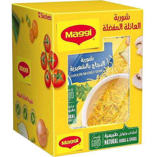ماجي شوربة النودلز بالدجاج 12×60جم