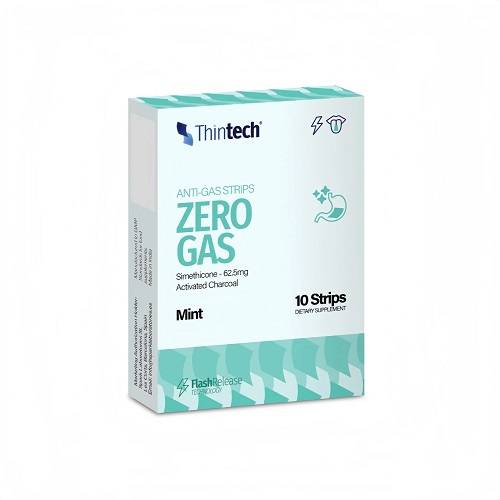 ثاينتيك زيرو جاز مكمل غذائي يستخدم لتخفيف الغازات والانتفاخات 10شرائط