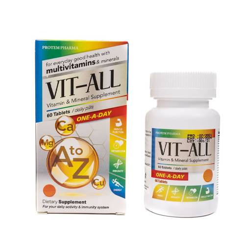 بروتيم فارما فيتامين اول اية تو زد مكمل الفيتامينات والمعادن لدعم جهاز المناعة والصحة العامة 60قرص.112743