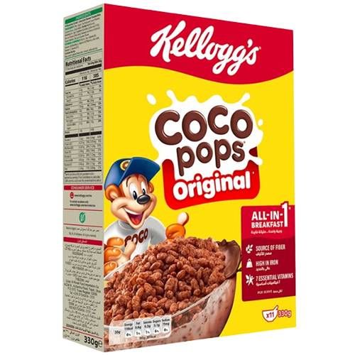 كيلوجز كوكو بوبس الاصلي حبوب الفطور 330جم
