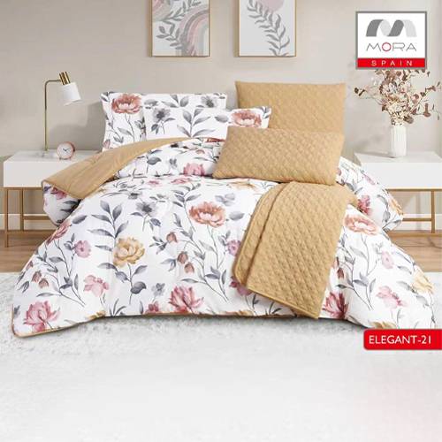 مورا اليجانت رقم.21 لحاف مجوز كينج 240×260سم 7قطع موديل رقم.J-1125
