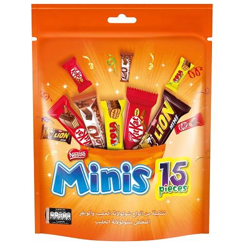 نستله شوكولاتة ميني ميكس 15حبة 185.5جم