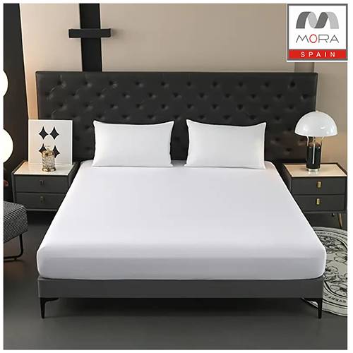 مورا شرشف سير ساده قطن 100% 160x200سم 3قطع موديل رقم.J-1122