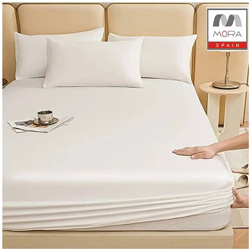 مورا طقم شرشف ساده قطن 100% عادى 250x270سم 3قطع موديل رقم.J-1125