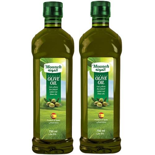 المونه مزيج متبقي زيت الزيتون مع زيت زيتون بكر ممتاز 750مل 2حبة