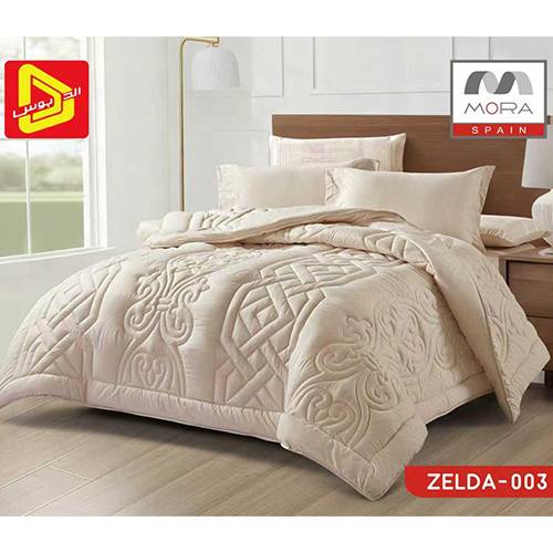 مورا زيلدا رقم.003 طقم لحاف نفرين 240x260سم 6قطع بيج موديل رقم.J-1133