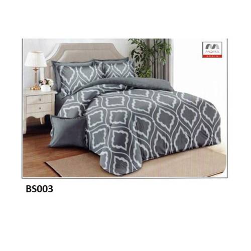 مورا مفرش بيد سبريد مشجر مضغوط نفر ونص 240×180سم 4قطع رمادي موديل رقم.J-1128