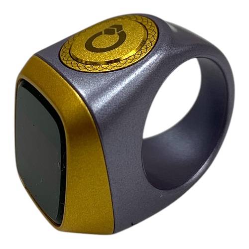 خاتم تسبيح ذكي الكتروني لون رمادي ذهبي