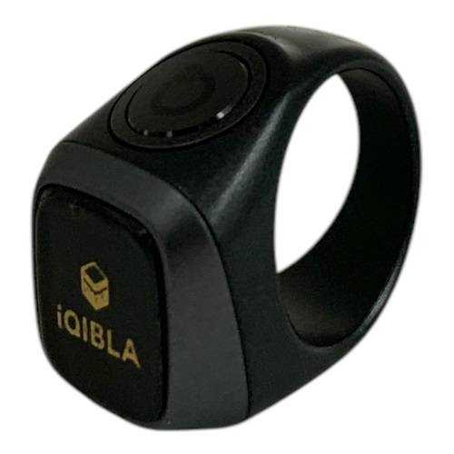 خاتم تسبيح ذكي الكتروني لون اسود رمادي