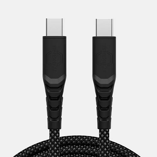 اتسكينز كابل مضفر مغناطيسي Type C الى Type C بقوة 100واط 1.5م موديل رقم.SA1G-HBCAB-BLKM