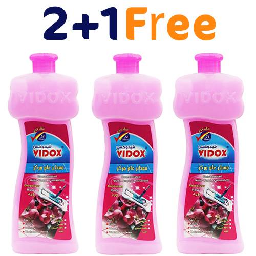 فيدوكس معطر عام مركز متعدد الاستعمالات برائحة الورد 725مل 2+1مجانا