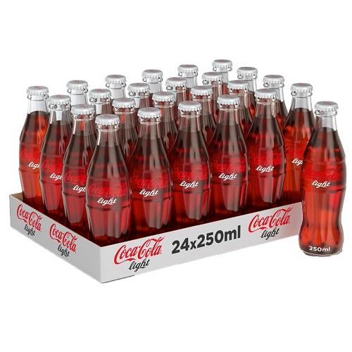 كوكاكولا لايت مياه غازية زجاجة 250مل 24حبة