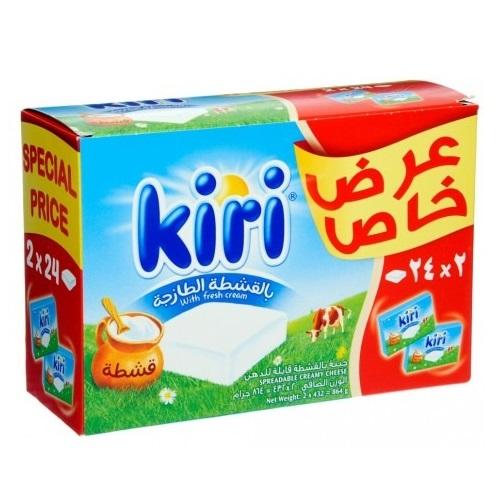كيري جبنة بالقشطة الطازجة 24مكعب 432جم 2حبة