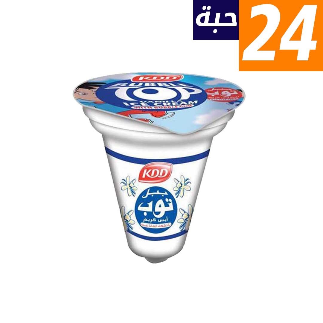 كي دي دي آيس كريم ببل توب بالعلكة الفقاعية 54جم 24حبة