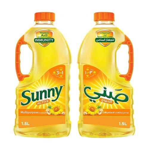 صني اكتيف خليط زيوت نباتية 1.5لتر 2حبة