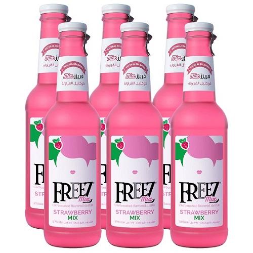 فريز مشروب غازي كوكتيل الفراولة 275مل 6حبة