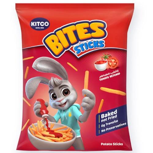 كتكو بايتس ستيكس سناكس بطاطا بطماطم الكاتشب 20جم