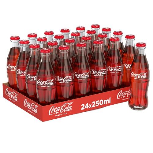 كوكاكولا مياه غازية زجاجة 250مل 24حبة
