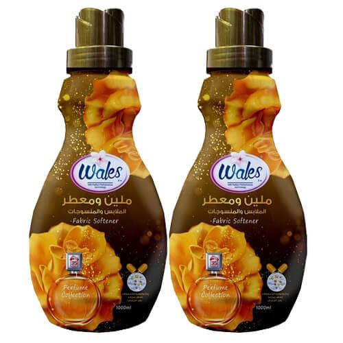 ويلز ملين ومعطر الملابس والمنسوجات الذهبي 1لتر 2حبة