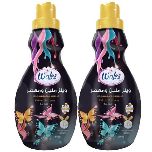 ويلز ملين ومعطر الملابس والمنسوجات الاسود 1لتر 2حبة
