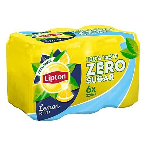 ليبتون ايس تي بالليمون زيرو سكر 320مل 6حبة
