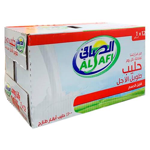 الصافي حليب قليل الدسم طويل الامد 1لتر 12حبة
