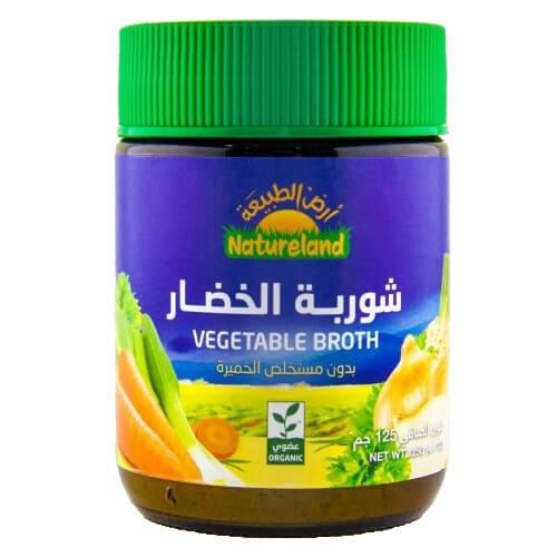 ارض الطبيعة شوربة الخضار العضوية بدون مستخلص الخميرة 125جم