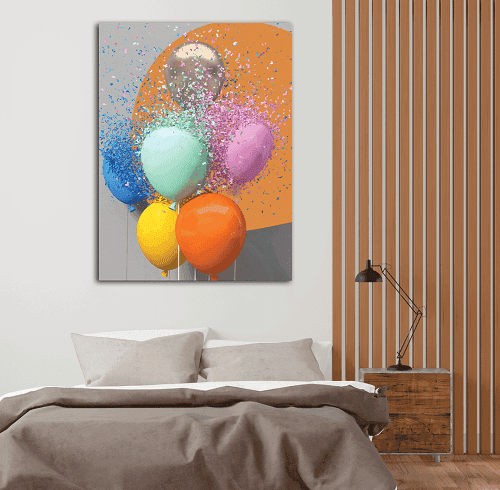 لوحة الوان البالون مصنوعة من خام الكانفس عالي الجودة مع اطار داخلي رقم.2252359