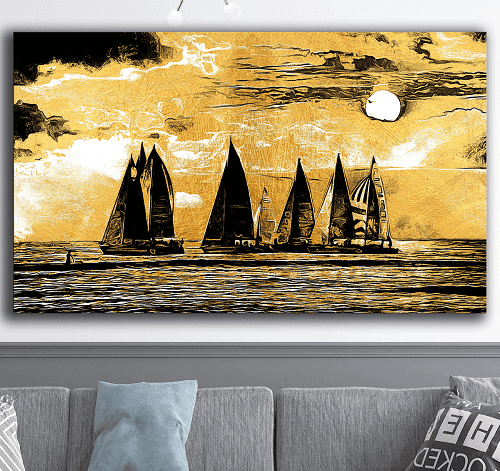 لوحة من الفن الحديث مصنوعة من خام الكانفس عالي الجودة مع اطار داخلي رقم.2252152