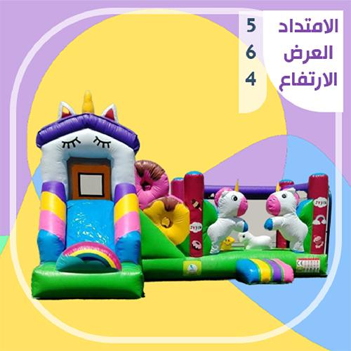 نطاطية وزحلاقية يونيكورن تناسب الاطفال من2الى8سنوات