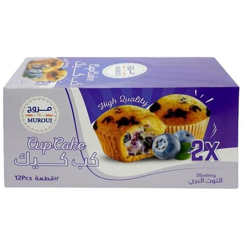 مروج كب كيك التوت البري 60جم 12حبة