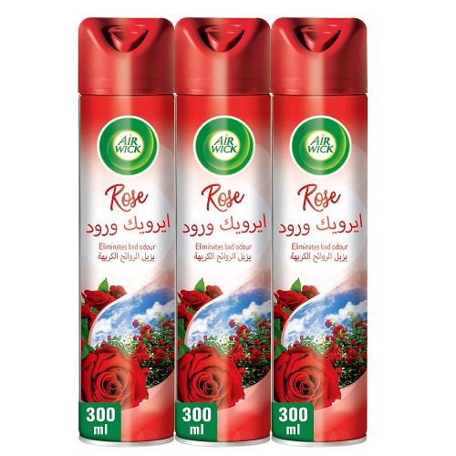 ايرويك معطر جو برائحة الورد 300مل 3حبة