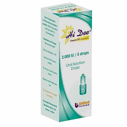هاى دى فيتامين د 2000 وحدة دولية نقط للفم 10مل