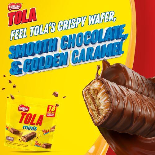 نستله تولا مينيز ويفر مقرمش مغطى بالشوكولاتة الناعمة والكراميل الذهبي 279جم