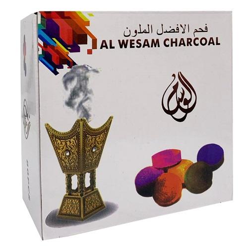 الوسام فحم بخور ملون 80قطعة