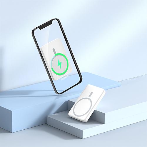 اكستريم ماك باوربانك ماجسيف مع شاشة ديجيتال 5000مللي امبير ابيض موديل رقم.XWH-PMS2-13