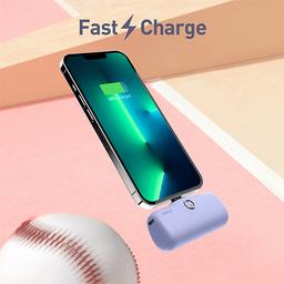 اي ووك لينك مي برو بطارية الجيب 4800مللي امبير شحن سريع مع شاشة عرض لايفون بنفسجي موديل رقم.DBL5000PL-005A