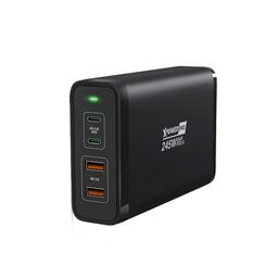 اكس باور شاحن سطح المكتب برو جي اكس245 مع 4منافذ PD بقدرة 245واط اسود موديل رقم.XPP-GX245-BK